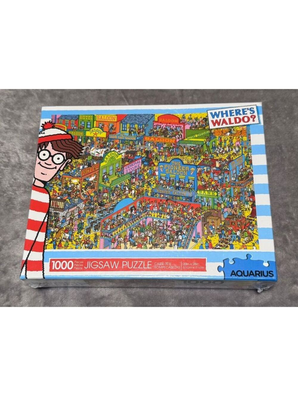 NIB Aquarius Where's Waldo Dinosaurs 1000-Piece Jigsaw Puzzle